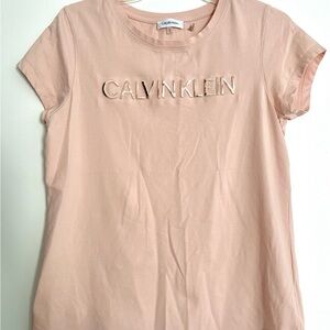 Calvin Klein Women's Pink T-Shirt